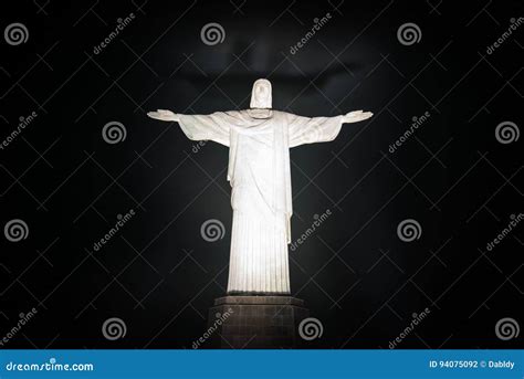 Christ the Redeemer at Night Editorial Photography - Image of statue ...