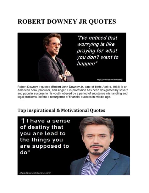 Top Inspirational and informational quotes of Robert downey Jr. by ...