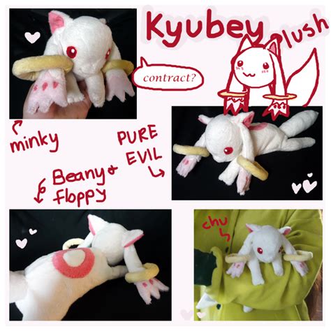 Madoka Magica Kyubey plush commission by SilkenCat on DeviantArt