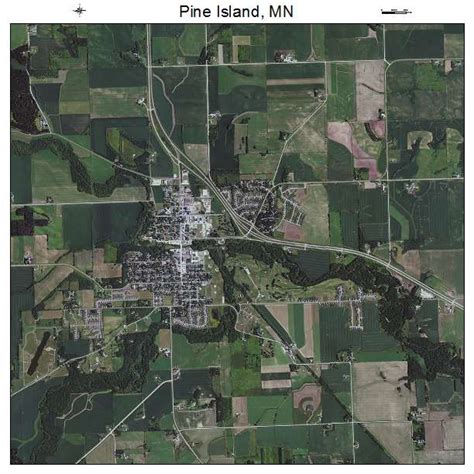 Aerial Photography Map of Pine Island, MN Minnesota