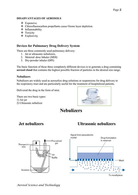 Aerosol science and technology