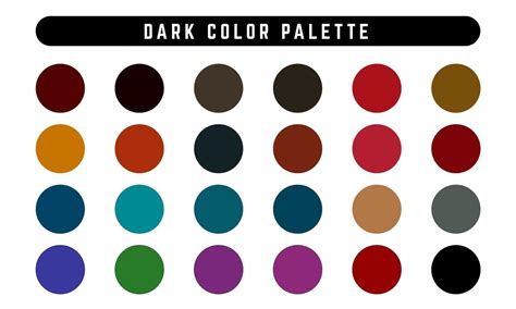 Dark Color Palette Set 2209352 Vector Art at Vecteezy