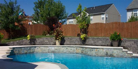 High wall for pool near house? | Backyard, Pool houses, Retaining wall