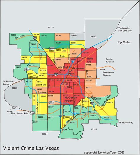 Las Vegas mapa do delito - Crime mapa de Las Vegas (Estados Unidos da América)