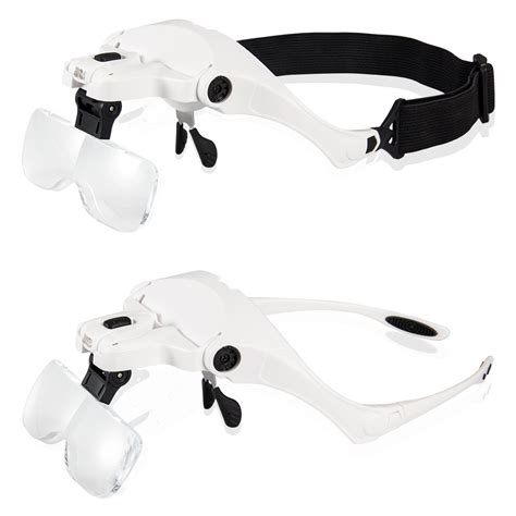 New Jewelers Head Headband Magnifier Magnifying Glasses Light Visor Loupe LED 689993706252 | eBay