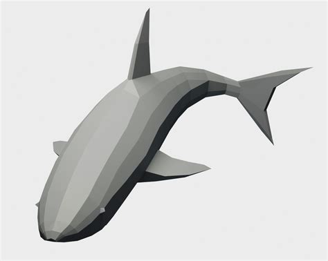 Papercraft Shark, 3D Paper Craft model, low poly tiburon, an - Inspire Uplift