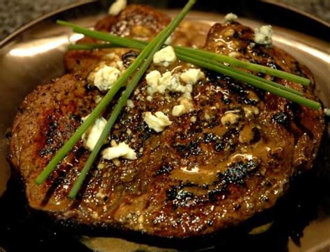 Balsamic Rib-Eye Steak With Bleu Cheese Sauce Recipe - Food.com