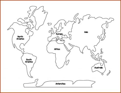 Printable Preschool World Map Coloring Page Map : Resume Examples