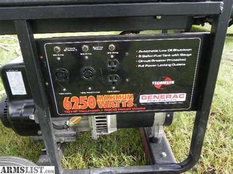 Generac 5000 Watt Generator 10 Hp Tecumseh Manual