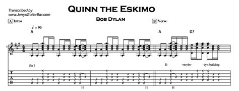 Bob Dylan – Quinn the Eskimo | Guitar Lesson, Tab & Chords | JGB