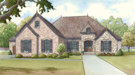 Front elevation of Craftsman home (ThePlanCollection: House Plan #193-1014) European Home ...