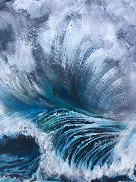 Original Acrylic Wave Painting ocean/ - Etsy