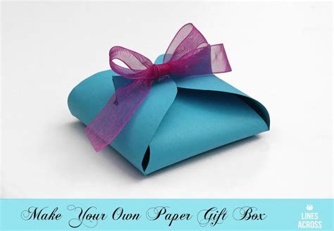 "Lines Across": Make Your Own Paper Gift Box | Presentes de papel, Caixa de presente de papel ...