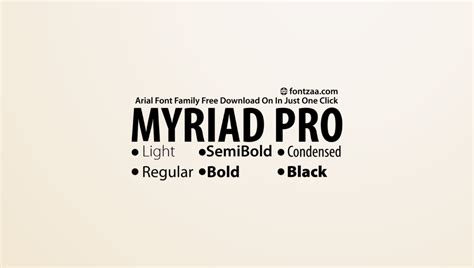 Myriad Pro Font - Fontzaa - Exclusive Fonts Library