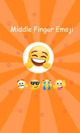 Middle Finger Emoji Sticker - Application Android - AllBestApps