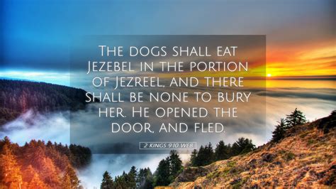 2 Kings 9:10 WEB Desktop Wallpaper - The dogs shall eat Jezebel in the portion of