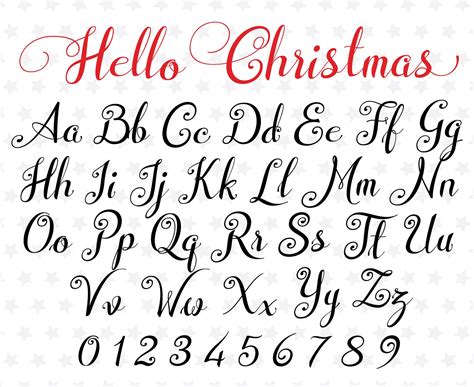 Christmas Font Christmas Script Christmas Font Monogram - Etsy