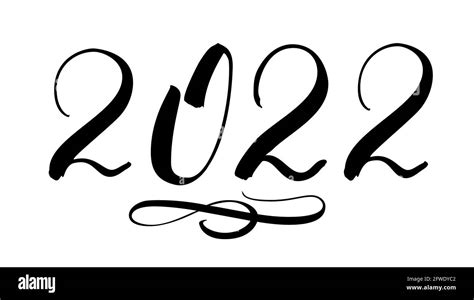 2022 calligraphy Black and White Stock Photos & Images - Alamy