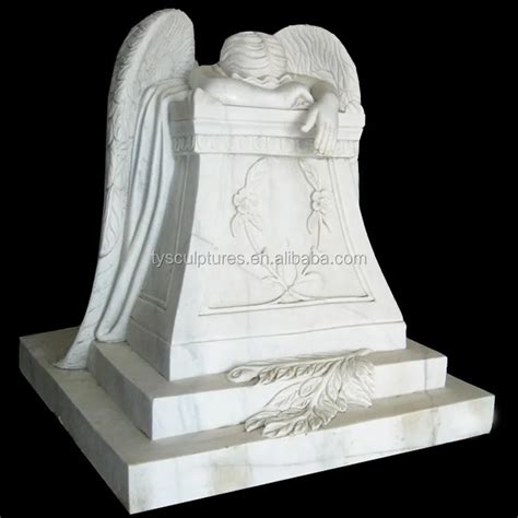 Marble Crying Angel Statue Grave Kneeling For Cemetery - Buy Crying ...