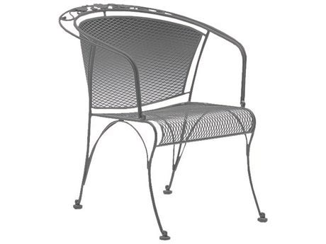 Woodard Briarwood Wrought Iron Barrel Dining Arm Chair | WR400010