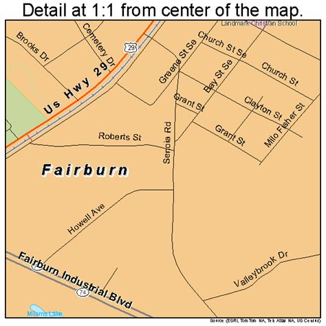 Fairburn Georgia Street Map 1328380