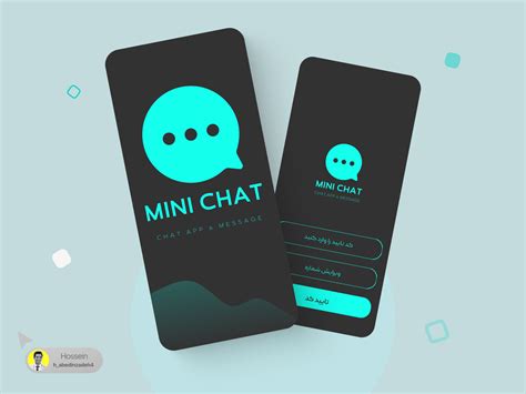 mini chat-prototype by Hossein abedinzadeh on Dribbble