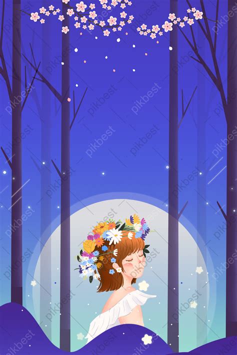 Fantasy Forest Elf Poster Background Backgrounds | PSD Free Download ...