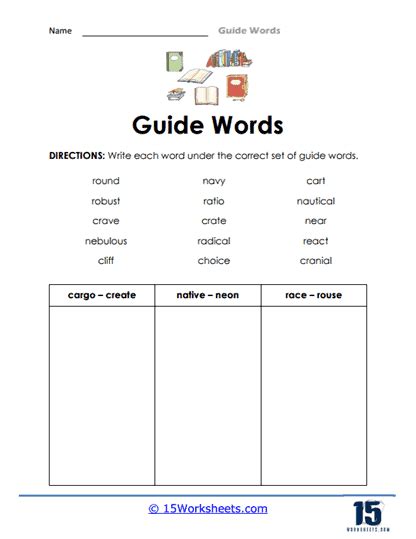 Guide Words Worksheets - 15 Worksheets.com