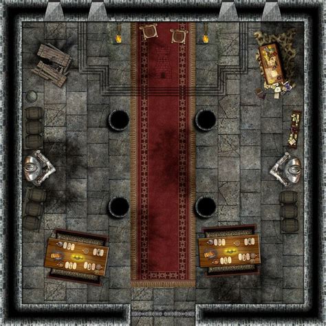 CASTLE HALL BATTLEMAP 25x25 by ArtsbyJapao on DeviantArt | Donjons et dragons, Carte et plan ...