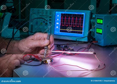 Testing of Electronic Equipment Stock Image - Image of processor, electrical: 31864185