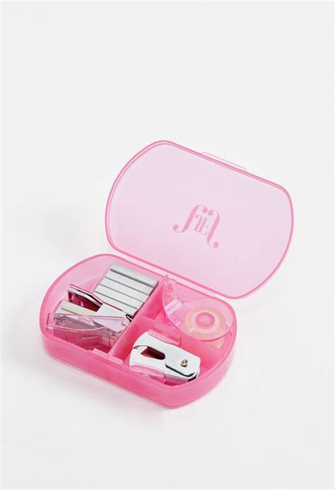 Mini Stationary Kit Accessories in Pink - Get great deals at JustFab