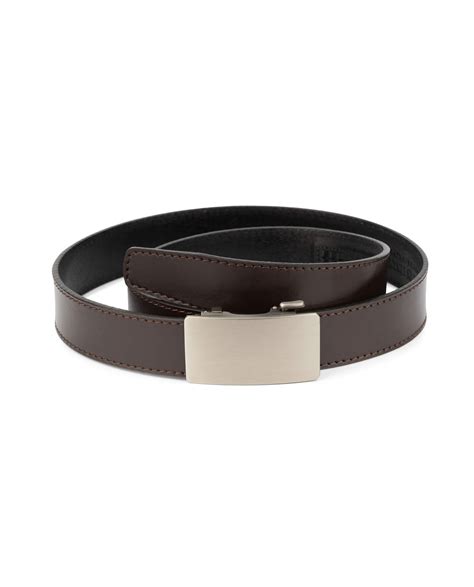 Buy Dark Brown Ratcheting Leather Belt | LeatherBeltsOnline.com