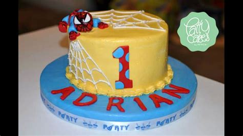 Baby spiderman smash cake | Cake, Cake smash, Birthday cake