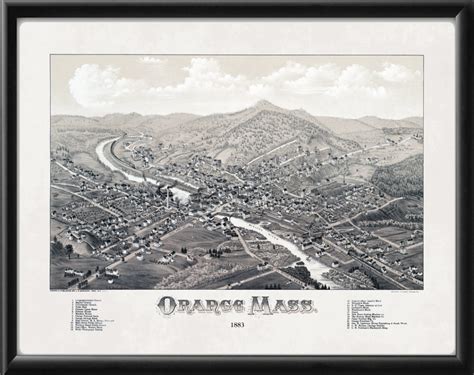 Orange MA 1883 Restored Map | Vintage City Maps