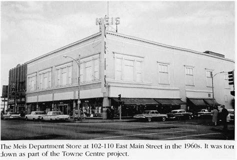 The Meis Department Store at 102-110 East Main Street in the 1960s. It ...