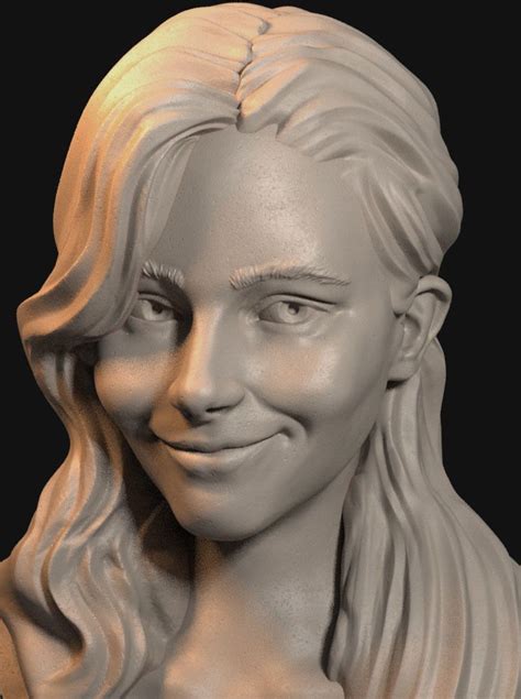 ArtStation - Smiling Girl, Dave Whitaker Sculpture Head, Human Sculpture, Figurative Kunst ...