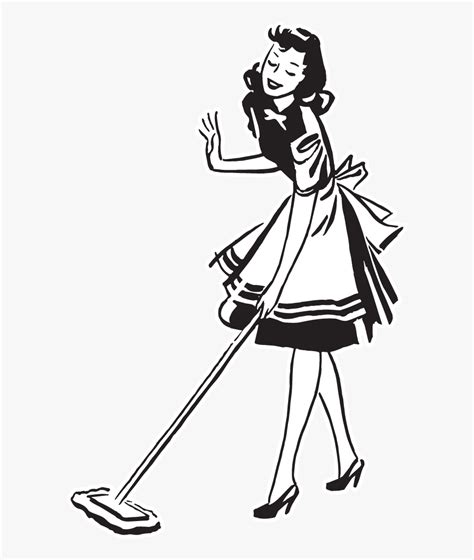 cleaning lady clipart black and white 10 free Cliparts | Download ...