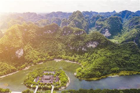 Aerial View of Natural Scenery at Trang an Landscape Complex. Trang an ...