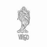 Virgo Coloring Page / Digital Download Printable Astrological Sign  sketch template