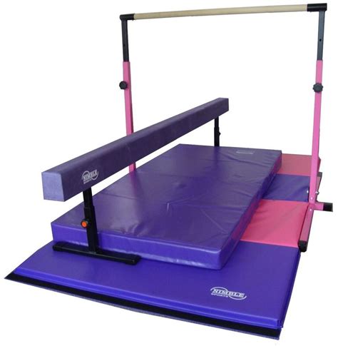 Little Gym Deluxe - Pink Junior Bar - Purple Balance Beam - Gymnastics Mats | Gymnastics ...