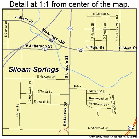 Siloam Springs Arkansas Street Map 0564370