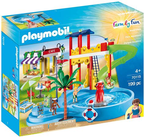 Playmobil Family Fun 70115 pas cher, Parc aquatique et café