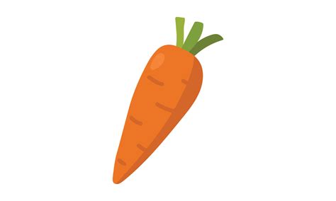 Simple carrot clipart vector illustration isolated on white background ...