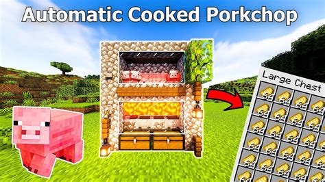 100% OPTIFINE AUTOMATIC Pig Porkchop farm Minecraft 1.21! (Bedrock ...