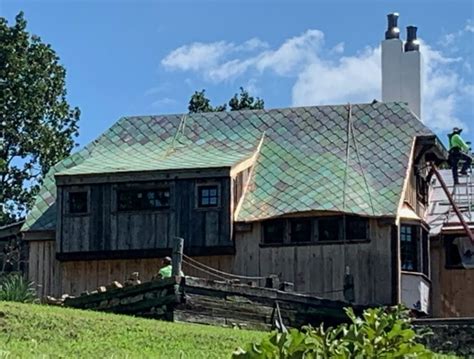 Copper Roofing Tops a Lakeside Gingerbread Home