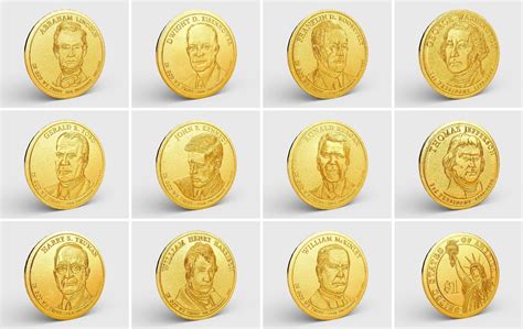 3D PBR Gold Coins Collection - Presidents USA | CGTrader