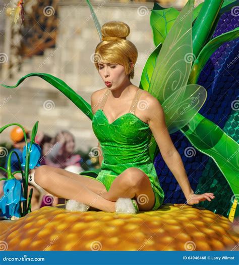 Tinkerbell in the Parade at Walt Disney World. Editorial Stock Photo ...