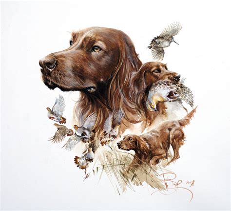 Irish Setter Giclee Signed Print by Valery Siurha Irish - Etsy UK | Irish setter, Dog art ...