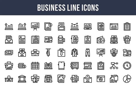 Premium Vector | Business line icons