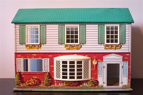 Vintage 1960's Metal Two-Story Dollhouse by Wolverine Company | Doll ...